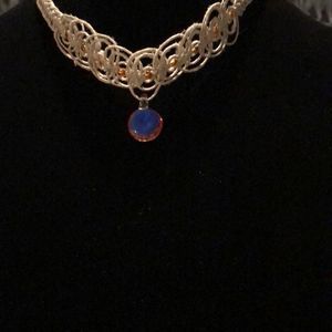 Choker on a rope with beads